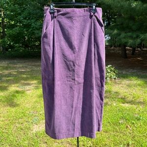 80s Purple Corduroy Skirt